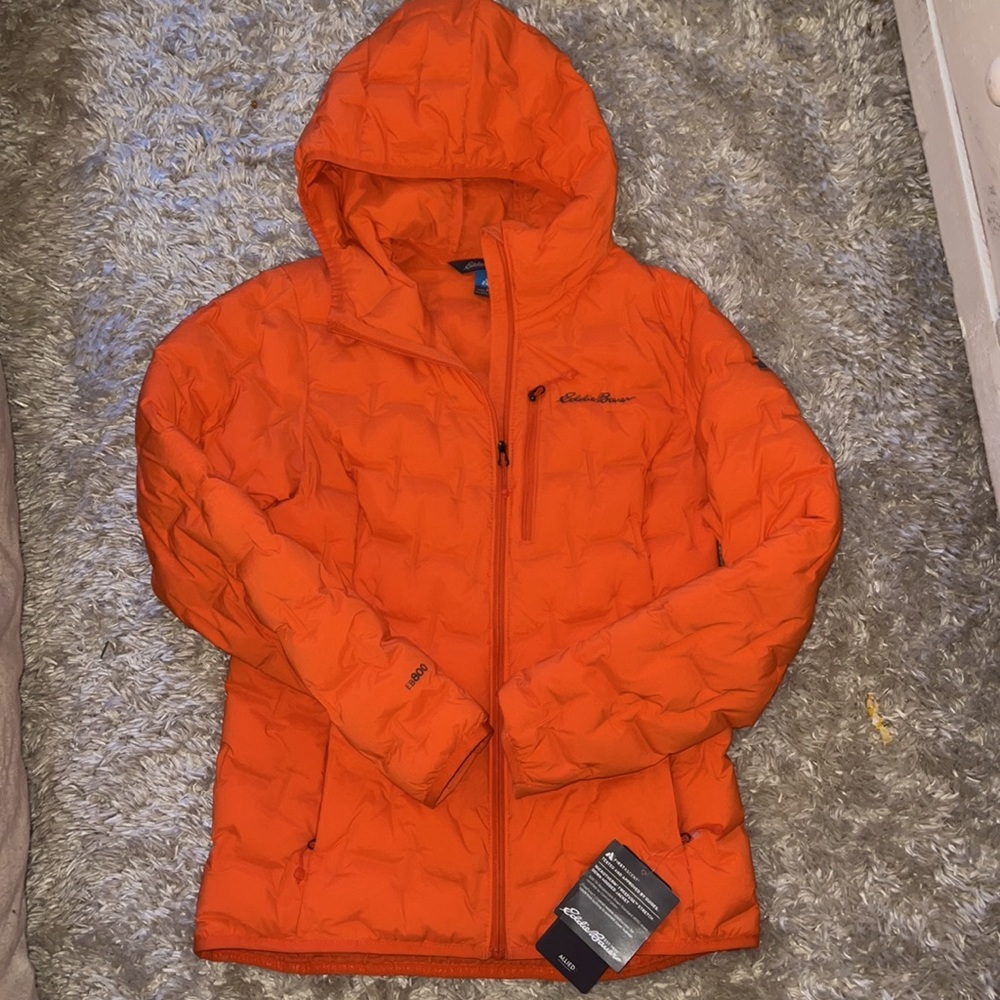 Eddie Bauer orange coat petite XS